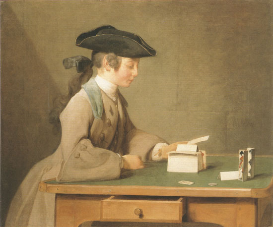 Das Kartenhaus van Jean-Baptiste Siméon Chardin
