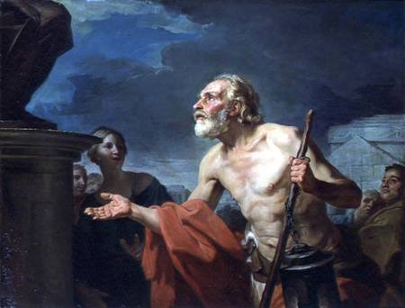 Diogenes Asking for Alms van Jean Bernard Restout