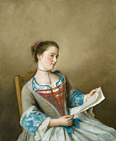 Bildnis der Mlle Lavergne, der Nichte des Künstlers van Jean-Étienne Liotard