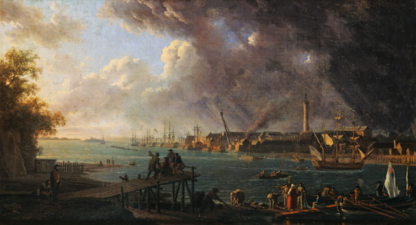 View of the Port of Lorient van Jean-Francois Hue