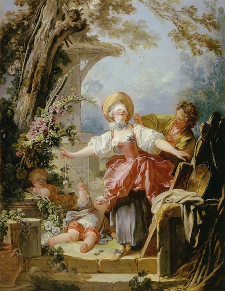 Das Blinde-Kuh-Spiel van Jean Honoré Fragonard