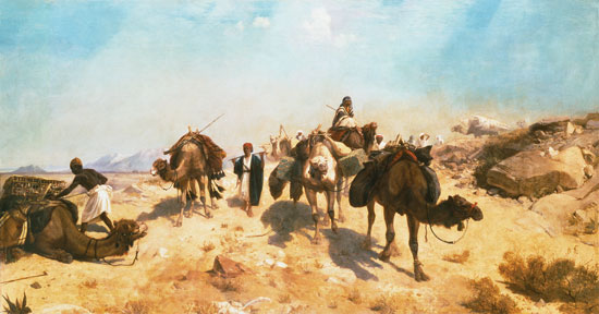 Crossing the Desert van Jean-Léon Gérome