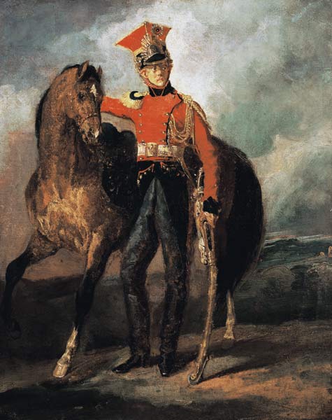 Roter Lanzenreiter der kaiserlichen Garde van Jean Louis Théodore Géricault