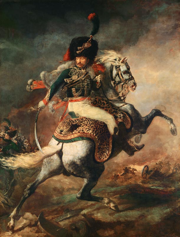 Kavallerieoffizier der kaiserlichen Garde zu Pferde van Jean Louis Théodore Géricault