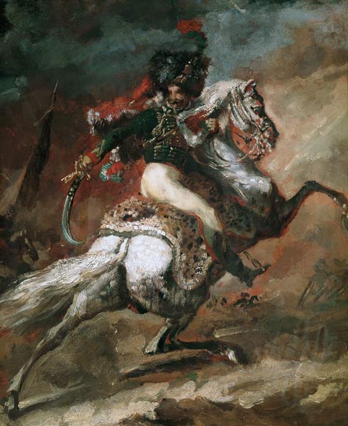 Mounted Officer van Jean Louis Théodore Géricault