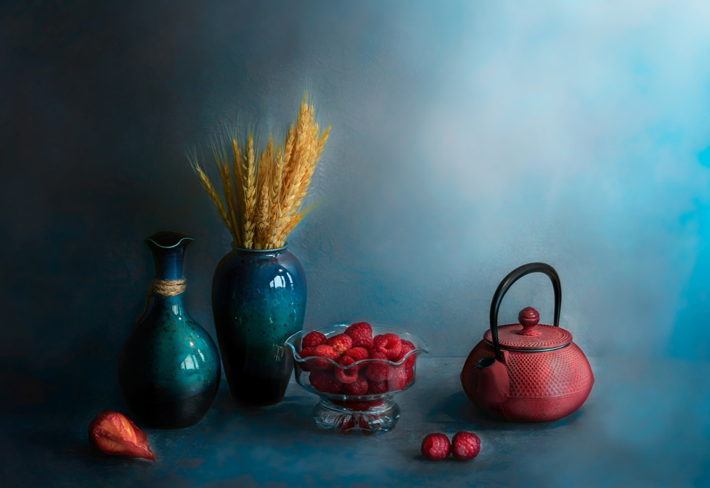Red and blue van Jie Fischer