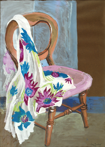 Chair and Patterned Fabric van Joan  Thewsey