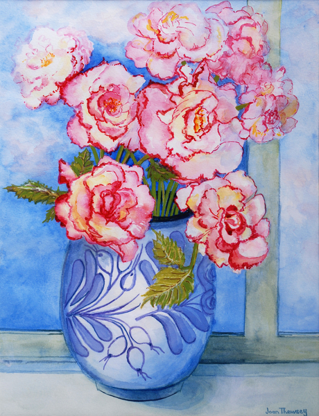 Pink Roses against the Sky van Joan  Thewsey