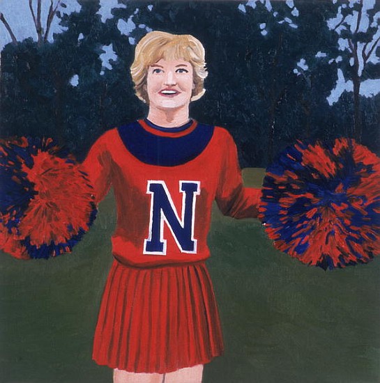 ''N'' Cheerleader, 2000 (oil on panel)  van Joe Heaps  Nelson