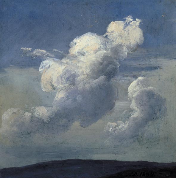 Cloud Study van Johan Christian Clausen Dahl