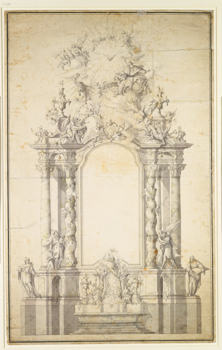 Entwurf für einen Hochaltar van Johann Baptist Straub