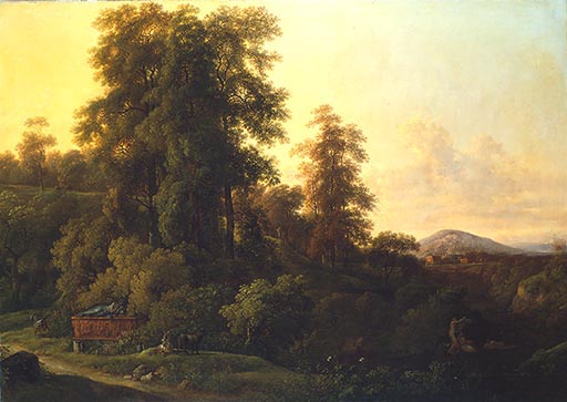 Arkadische Landschaft van Johann Christian Klengel
