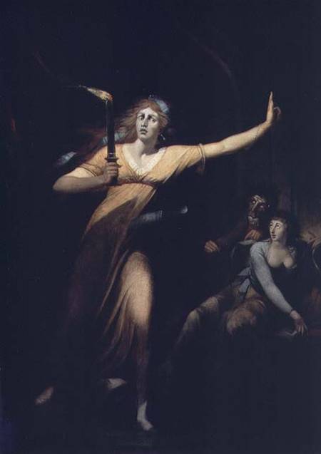 Lady Macbeth Sleepwalking van Johann Heinrich Füssli