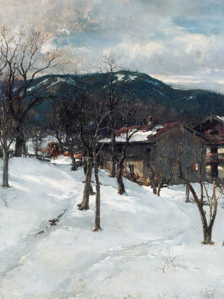 Winterlandschaft bei Kuttering van Johann Sperl