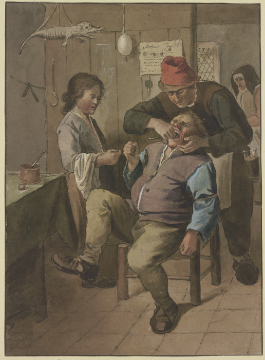 The village dentist van Johannes Pieter de Frey
