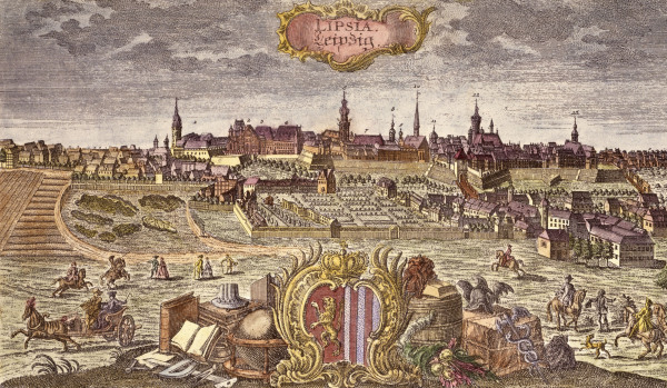 View of Leipzig van Johann Georg Ringlin