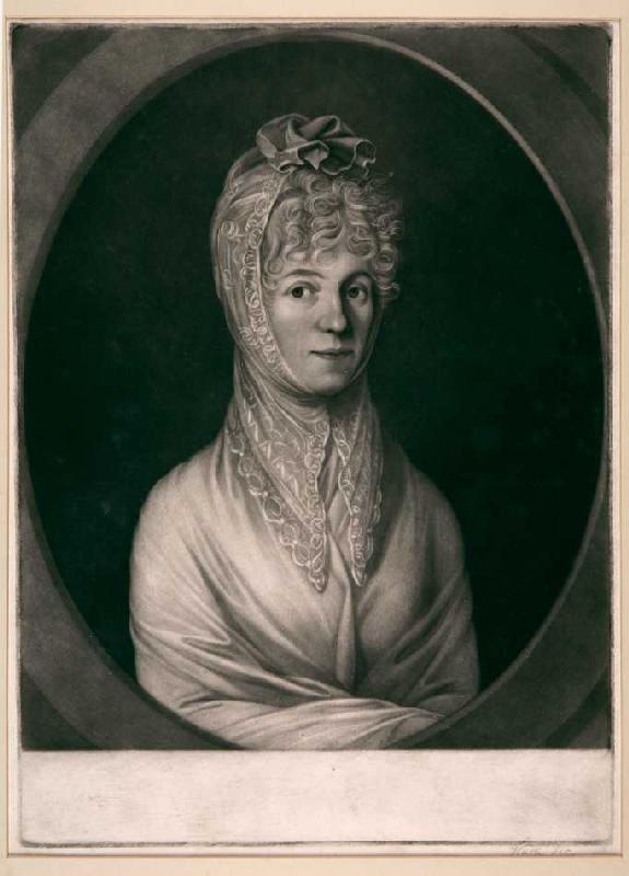 Bildnis einer Frau (Tochter des Freiherrn von Liechtenstein) van Johann Gerhard Huck