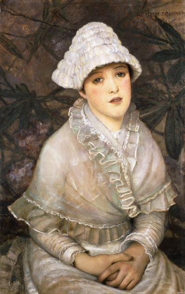 Dame in weiß (My Wee White Rose) van John Atkinson Grimshaw