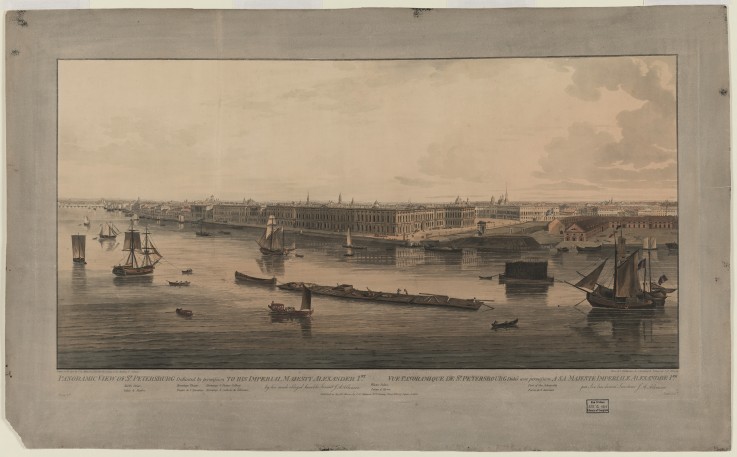 Panoramic view of Saint Petersburg van John Augustus Atkinson