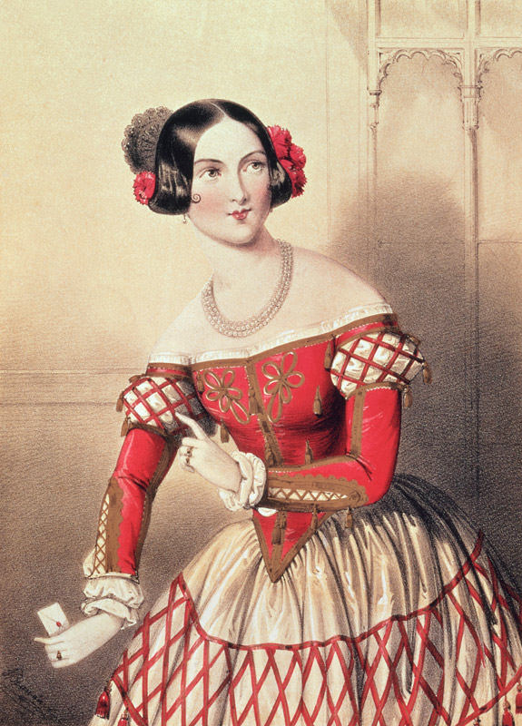 Madame Sontag as Rosina in ''The Barber of Seville''; engraved by the artist van John Brandard