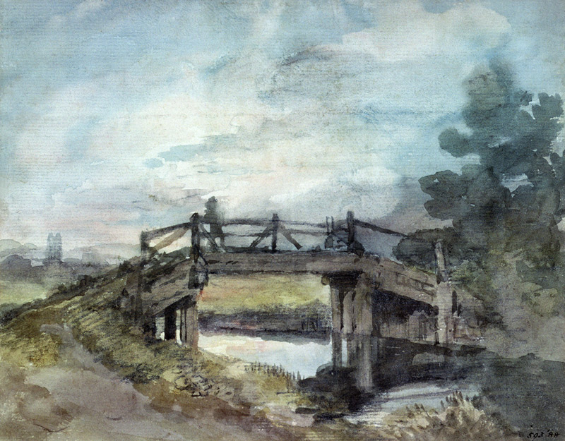 A Bridge over the Stour van John Constable