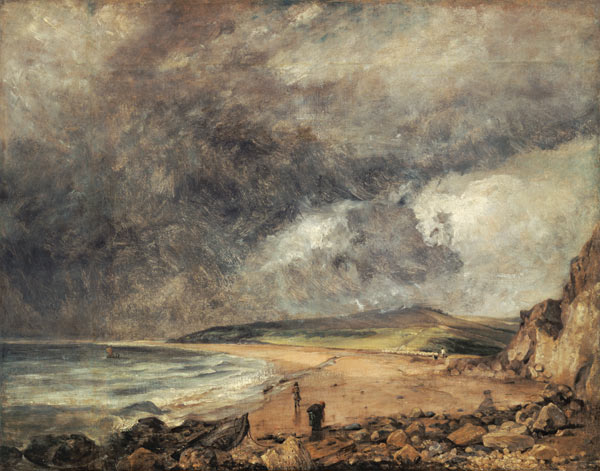 Die Bucht von Weymouth bei herannahendem Sturm. van John Constable