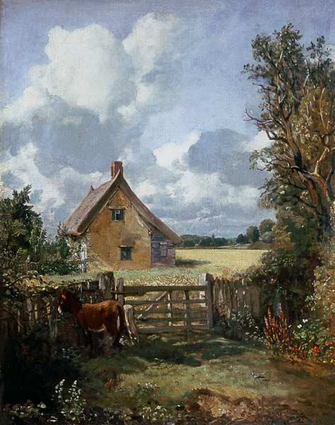 Cottage in a Cornfield van John Constable