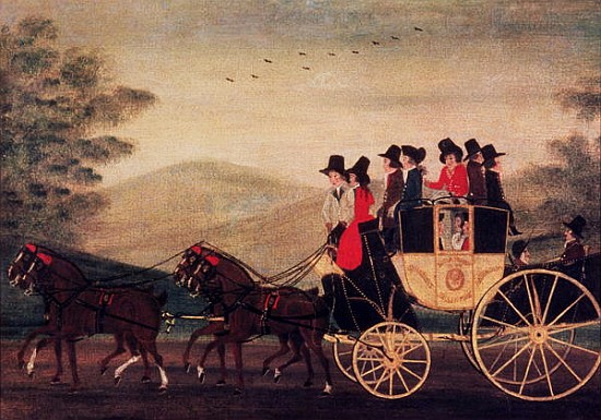 The Sudbury, Hedingham and Braintree Stagecoach, c.1813 van John Cordrey
