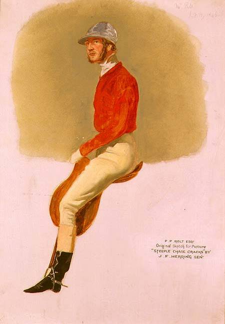 Portrait sketch of P.P. Rolt Esq. for 'Steeple Chase Cracks' van John Frederick Herring d.Ä.