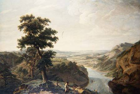 The River Severn, looking towards the sea van John James Chalon