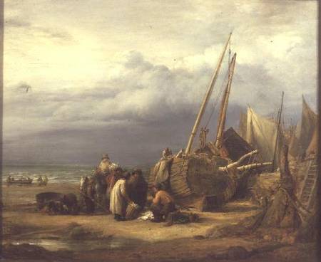 A View on the Coast at Hastings van John Linnell