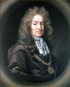 Portrait of Elias Ashmole (1617-92) English antiquary