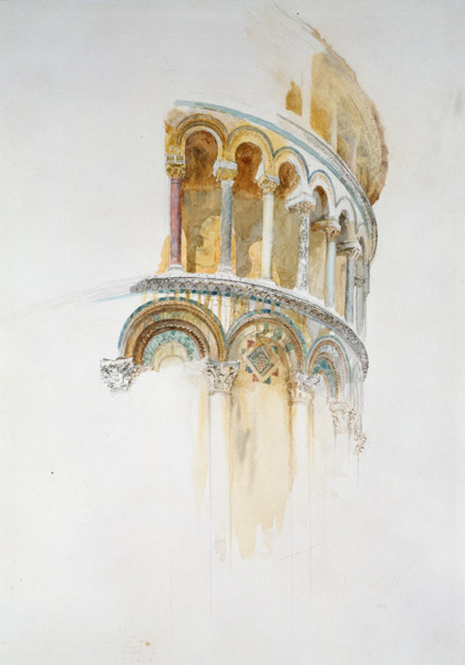 Apse of the Duomo, Pisa (pencil & w/c on paper) van John Ruskin