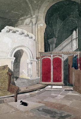 Interior of Norwich Cathedral (w/c on paper) van John Sell Cotman