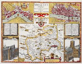 Midle-sex described with the most famous cities of London and Westminster, from Speed's 'Theatre of