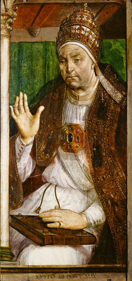 Portrait of Sixtus IV (1414-84) van Joos van Gent