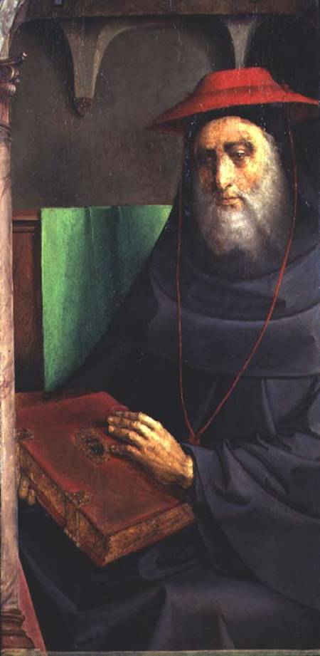 Portrait of Cardinal Bessarion (1402-72) van Joos van Gent