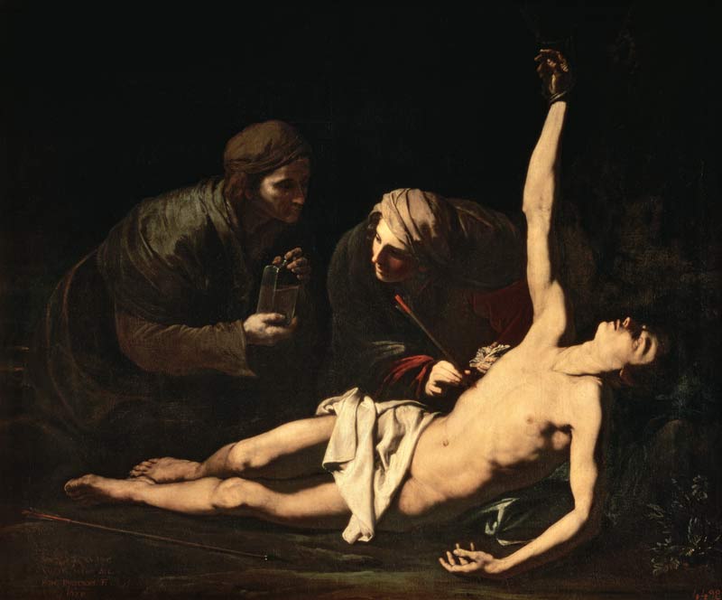 Saint Sebastian Attended by Saint Irene van José (auch Jusepe) de Ribera