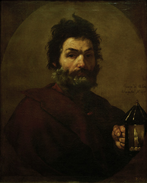 Diogenes with lamp / Ribera 1637 van José (auch Jusepe) de Ribera