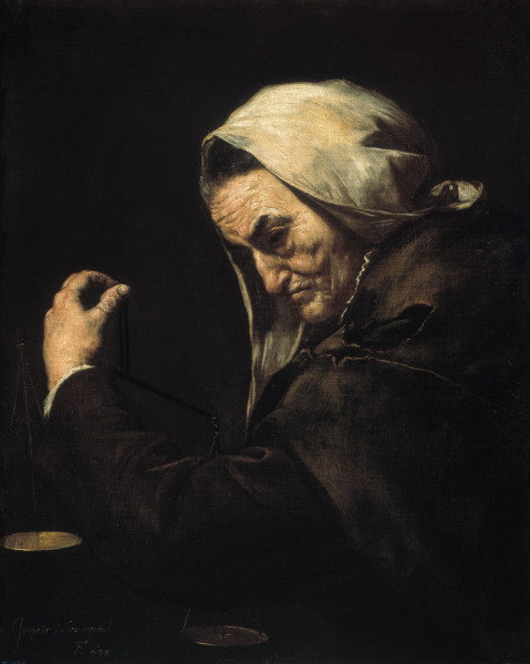 J.De Ribera / The old usurer van José (auch Jusepe) de Ribera