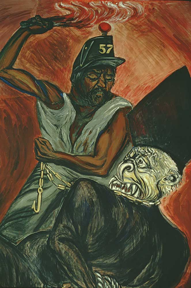 Juarez and the Defeat of the Empire mural, detail from The Political Cleric van José Clemente Orozco