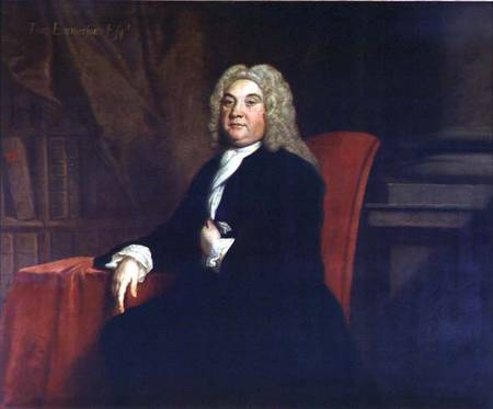Portrait of Thomas Emerson (d.1745), a Governor of the Foundling Hospital van Joseph Highmore