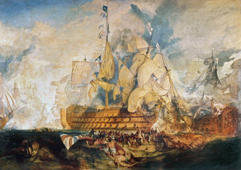Die Schlacht bei Trafalgar van William Turner