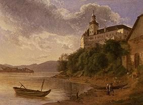 Schloss Persenbeug an der Donau. van Joseph Rebell