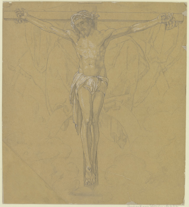 Christus am Kreuz (Fragment einer Dreifaltigkeitsdarstellung) van Joseph von Führich