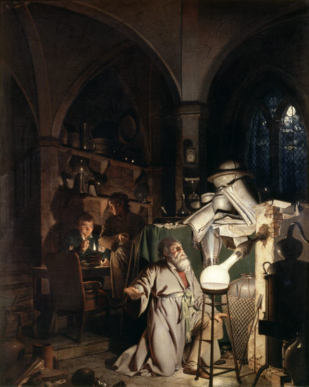 The Alchymist van Joseph Wright of Derby