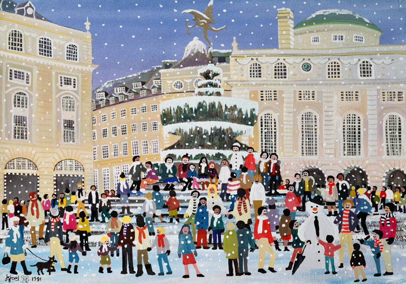 Piccadilly Snow Scene  van Judy  Joel