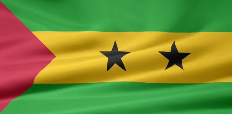Sao Tome und Principe Flagge van Juergen Priewe