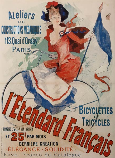 L'Etendard Français Bicycles (Poster) van Jules Chéret