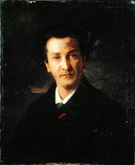 Portrait of Francois Coppee (1842-1908) van Jules Emmanuel Valadon